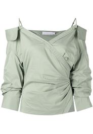 Jonathan Simkhai Elizabeth cold-shoulder blouse - Verde