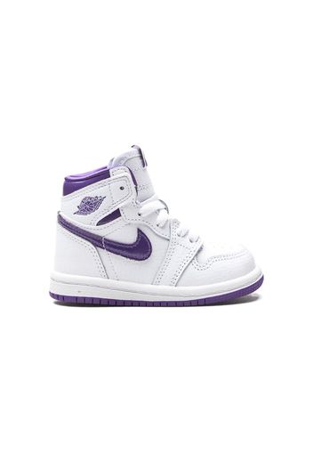 Jordan Kids Sneakers Air Jordan 1 Retro High TD Court Purple - Bianco