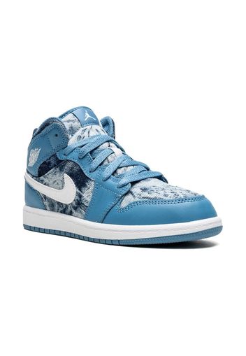 Jordan Kids Air Jordan 1 Mid sneakers - HARBOR BLUE/DENIM/WHITE