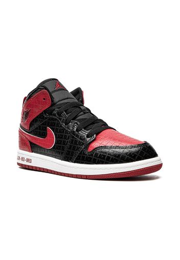 Jordan Kids Air Jordan 1 Mid sneakers "Bred Text" - Nero