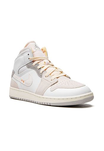 Jordan Kids Jordan 1 Mid SE Craft sneakers - Bianco