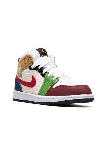 Jordan Kids Jordan 1 Mid SE sneakers "Patchwork" - Bianco