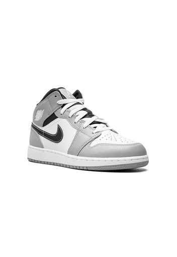 Jordan Kids Air Jordan 1 Mid "Light Smoke Grey" sneakers - Bianco