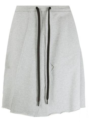 JORDANLUCA logo-patch cotton track shorts - Grigio