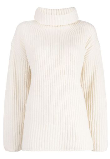 JOSEPH ribbed roll neck jumper - Bianco