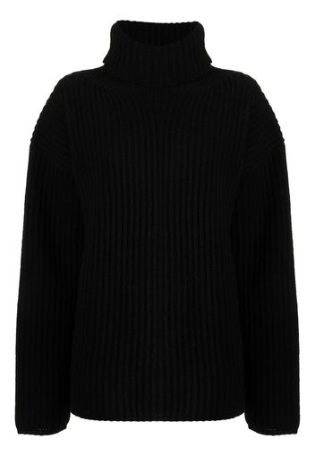 JOSEPH ribbed roll neck jumper - Nero