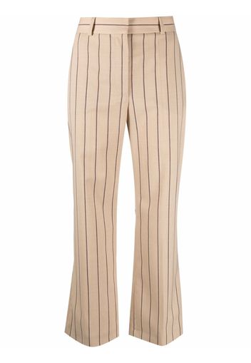 JOSEPH Talia stripe-print tailored trousers - Toni neutri