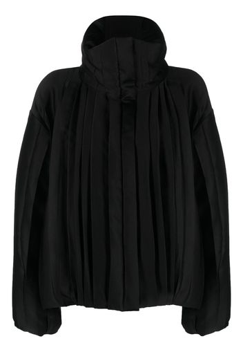 JOSEPH pleated funnel-neck jacket - Nero