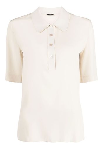 JOSEPH short-sleeve silk polo shirt - Toni neutri