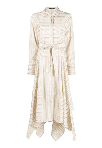 JOSEPH asymmetrical striped shirtdress - Toni neutri