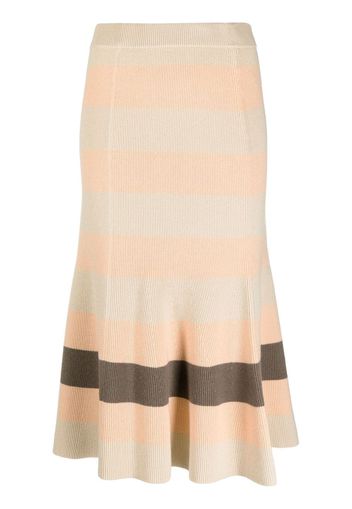 JOSEPH Stripe Animation knitted skirt - Toni neutri