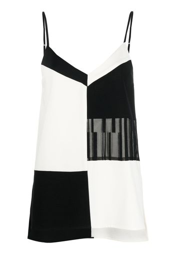 JOSEPH colour-block-design sleeveless top - Nero