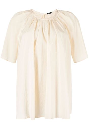 JOSEPH pleated short-sleeve top - Toni neutri