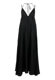 JOSEPH ruched silk long dress - Nero