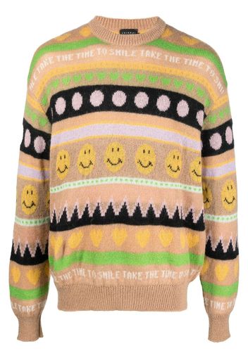 Joshua Sanders slogan-knit jumper - Marrone