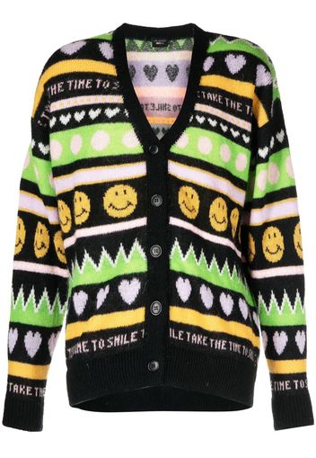 Joshua Sanders graphic print fine knit cardigan - Multicolore