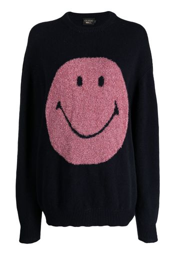 Joshua Sanders Maglione con motivo smiley - Blu