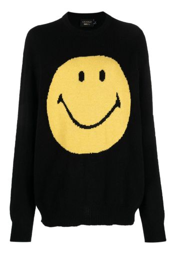 Joshua Sanders smiley-motif intarsia-knit jumper - Nero