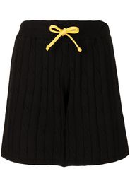 Joshua Sanders cable-knit drawstring shorts - Nero