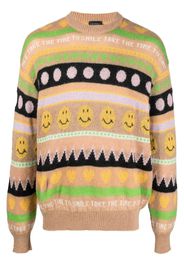 Joshua Sanders slogan-knit jumper - Marrone