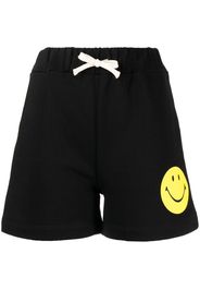 Joshua Sanders smiley-face print cotton shorts - Nero
