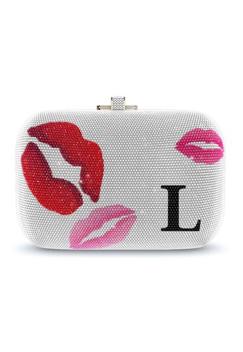 Clutch monogram 'Pucker Up Slide Lock'