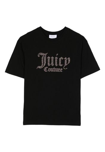 Juicy Couture Kids crystal-embellished logo T-shirt - Nero