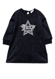 Juicy Couture Kids embroidered-logo star velour dress - Blu