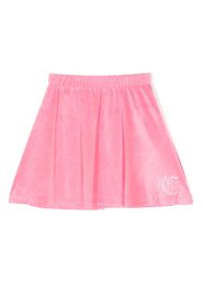 Juicy Couture Kids logo-embellished velour skirt - Rosa
