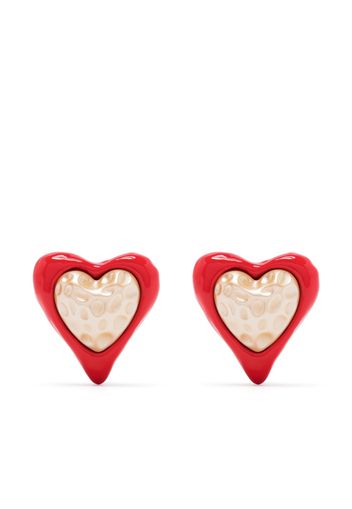 JULIETTA heart-shaped stud earrings - Rosso