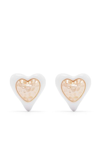 JULIETTA heart-shaped stud earrings - Bianco