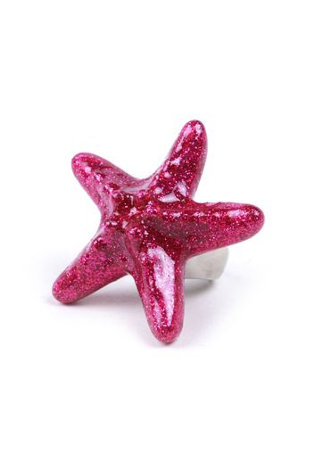 JULIETTA glittered starfish ring - Rosa