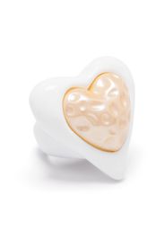 JULIETTA heart-shaped resin ring - Bianco