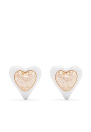 JULIETTA heart-shaped stud earrings - Bianco