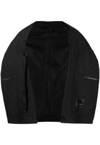 Julius logo patch quilted cape - Nero