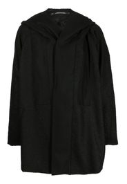 Julius hooded wool-felt coat - Nero