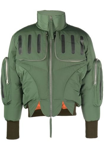 JUNTAE KIM Seam-detail doublet flight jacket - Verde