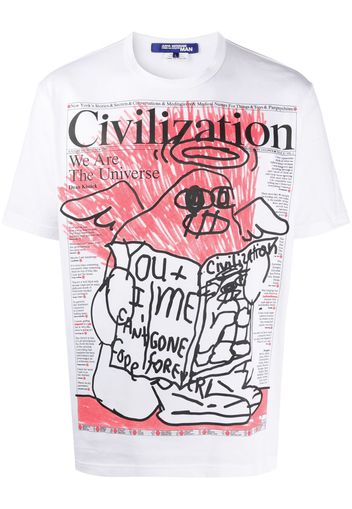 newspaper print T-shirt