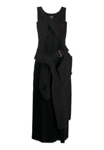 deconstructed pleated dress