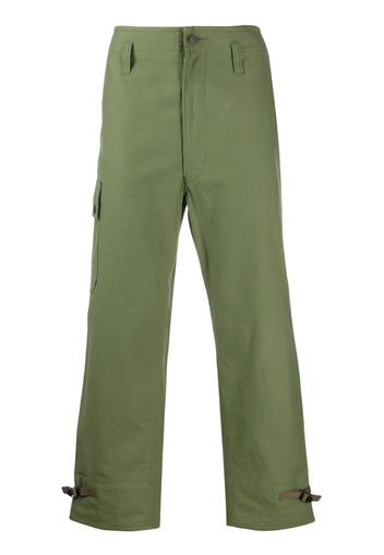 straight-leg cotton trousers