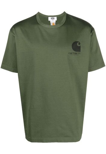 Junya Watanabe MAN logo-print cotton T-shirt - Verde