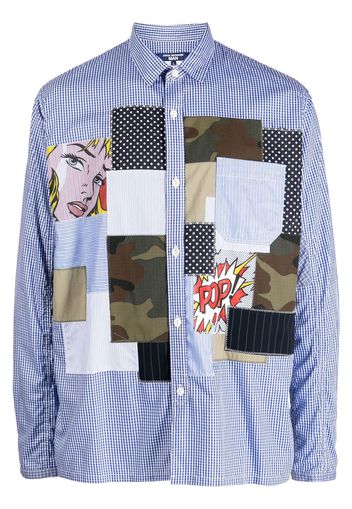 Junya Watanabe MAN Camicia con design patchwork - Blu