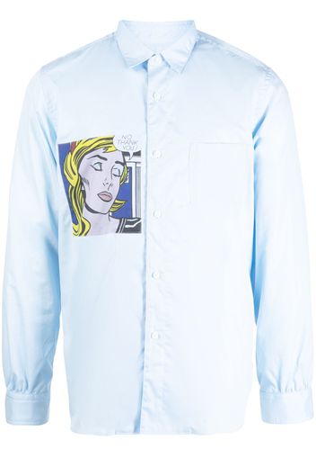 Junya Watanabe MAN pop-art print shirt - Blu