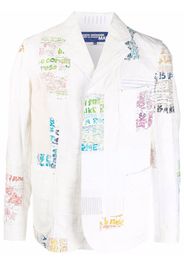 Junya Watanabe MAN patchwork-detail blazer - Bianco