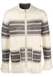 Junya Watanabe MAN Cardigan a righe - Toni neutri