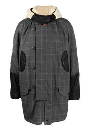 Junya Watanabe MAN checked patchwork coat - Grigio