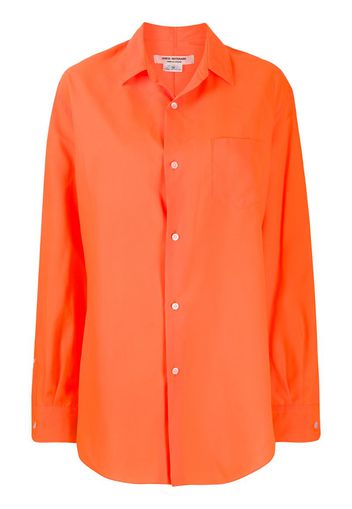 long-line button-up shirt