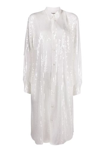 Junya Watanabe Chemisier con paillettes - Bianco