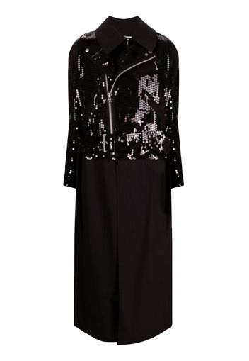 Junya Watanabe Cappotto con paillettes - Nero