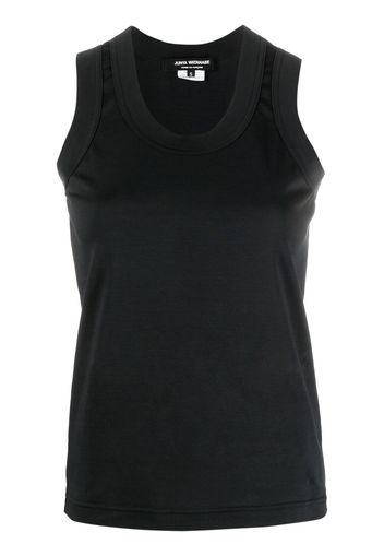 Junya Watanabe crewneck cotton tank top - Nero